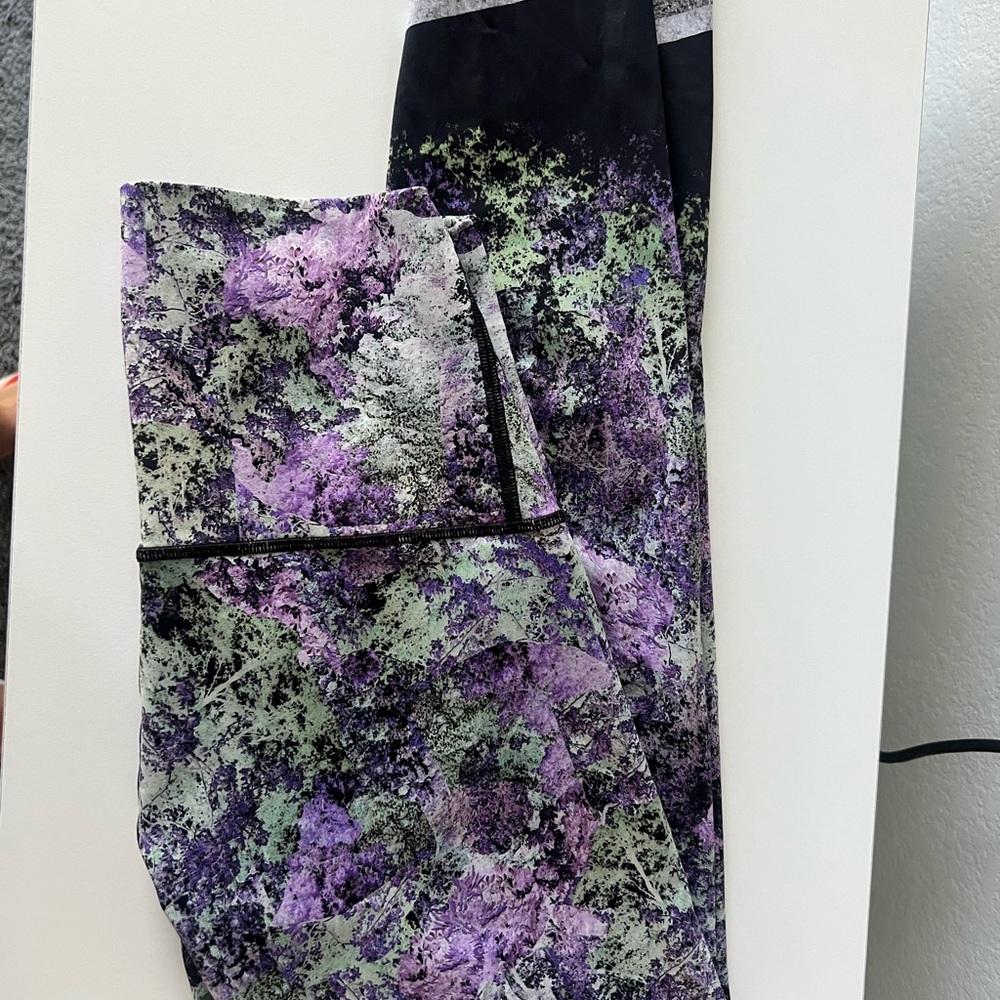 Purple and Green Patterned Leggings